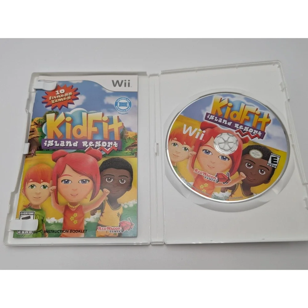 Nintendo Wii KID FIT ISLAND RESORT  Complete w/Manual Near Mint Disc